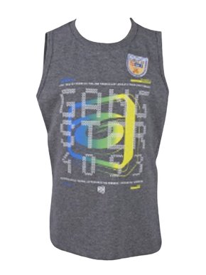 Regata Machão Infantil com Estampa Frontal  74.07.0101 Gangster Chumbo