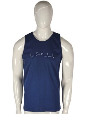 Regata Masculina Adulto Com Estampa 506007 Vanton Marinho