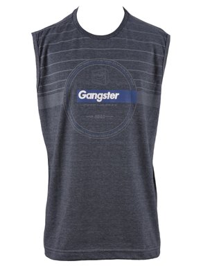 Regata Machão Juvenil Com Estampa Logo 33.05.0116 Gangster Grafite