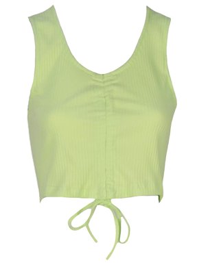 Regata Cropped Canelada Feminina Adulto 123222008 Over Verde