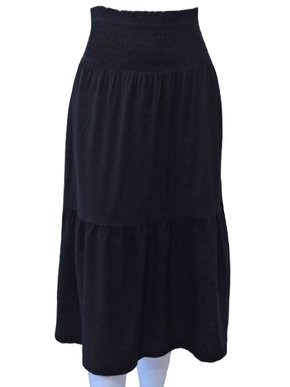 Saia Midi em Viscose Feminina Adulto 1.703421 Lecimar Preto