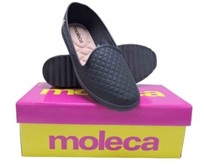Sapatilha Napa Matelassê Feminina Adulto 5748.100 Moleca Preto