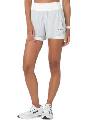 Shorts Basic Train Double Adulto Feminino F12AT00556 Fila Cinza
