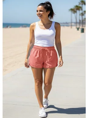 Shorts De Tactel Feminino Adulto SFT-300 Blue Tech Coral