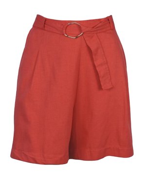 Shorts Em Viscolinho Pequiá Feminino Adulto 1.703416 Lecimar Coral