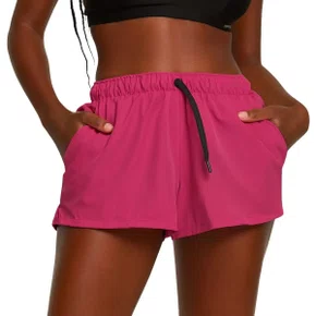 Shorts Fitness Feminino Adulto 30045 Selene Rosa Escuro