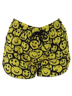 Shorts Tactel Feminino Adulto Estampa Smiles 31637 Vanton Amarelo