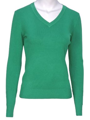 Suéter Tricô Feminino Detalhe Punho Com Botões 2453 Dunialin Verde