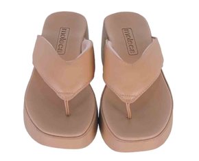 Tamanco Plataforma Feminino Adulto 5503.105 Moleca Nude