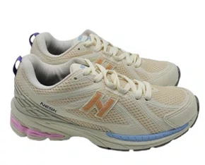 Tênis Casual Feminino C5813 Nesk Bege e Off White - Malhas Ferju