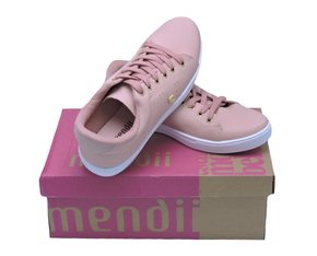 Tênis Feminino Adulto Casual MD52 Mendii Nude e Branco