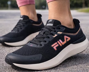 Tênis Feminino Adulto Improve F02R00153 Fila Preto/Cobre e Rosa Claro