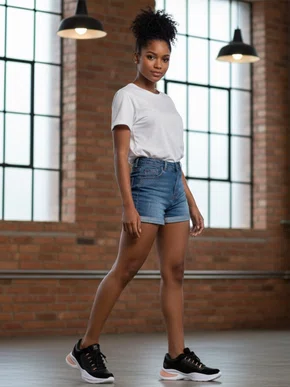 Tênis Feminino Casual Flamê 22490P Logus Preto e  Rosê