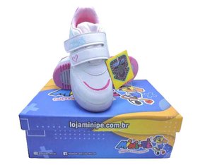 Tênis Feminino Infantil Com Led MP2405 Mini-Pé Branco