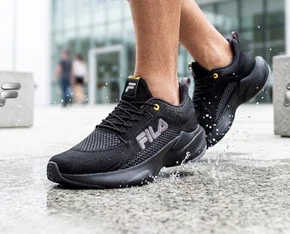 Tênis Masculino Adulto Master F01TR00040 Fila Preto/Cinza e Amarelo