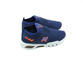 Tênis Masculino Infantil Com Nylon MP2104S Minipé Marinho e Laranja