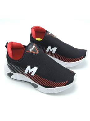 Tênis Masculino Infantil Com Nylon MP2113 Minipé Preto e Vermelho