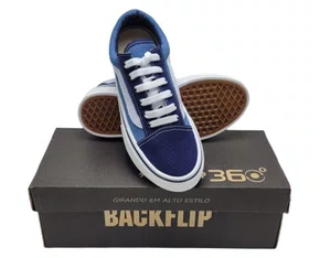 Tênis Unissex Adulto Street V-08 BackFlip Azul Oceânico