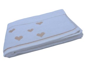 Toalha De Rosto Jacquard 50 X 70 Amores Bouton Branco