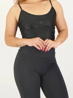 Top Longe Life Studio II Feminino Adulto F12AT00530 Fila Preto