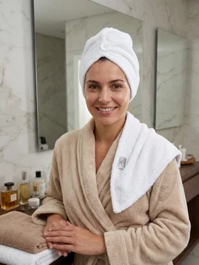 Touca Para Cabelo 100% Algodão 13500 Lufamar Branco