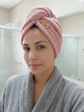 Touca Para Cabelo Power Sec 57232 Laço Home Rosa