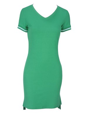 Vestido Básico Canelado De Viscose Feminino Adulto 1000099070 Malwee Verde