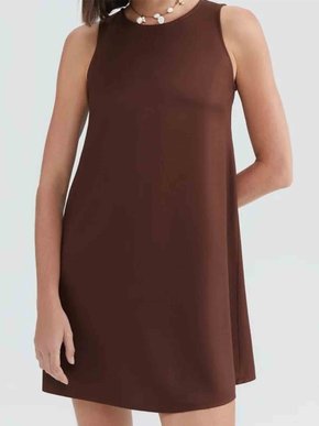 Vestido Básico Em Viscose Feminino Adulto HAF6 Hering Chocolate