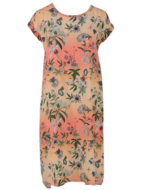 Vestido Midi Feminino Adulto Estampado V488T Vila Flor Laranja E Salmão