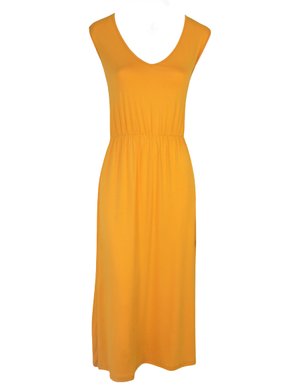 Vestido Midi Regata Plus Size V590M Vila Flor Mostarda