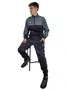 Agasalho Trilobal Sport Lettering Masculino EKP321842 Kappa Preto e Chumbo