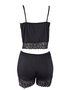 Baby Doll Feminino Adulto Liso De Liganete E Renda 410 Versally Preto