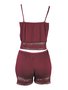 Baby Doll Feminino Adulto Liso De Liganete E Renda 410 Versally Vinho