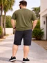 Bermuda Jeans Masculina Adulto Plus Size Lookster Preto