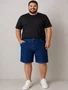 Bermuda Jeans Masculina Plus Size Newfriend Azul