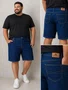Bermuda Jeans Masculina Plus Size Newfriend Azul