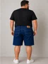 Bermuda Jeans Masculina Plus Size Newfriend Azul