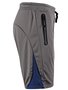 Bermuda Masculina Adulto Dry Detalhe Ziper no Bolso BDMZ2205 Blue Bay Cinza e Azul