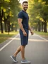 Bermuda Masculina Adulto Spandex A805 Stile Verde Escuro