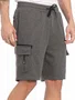Bermuda Masculino Adulto Moletom Cargo 17.05.0313 Gangster Cinza