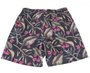 Bermuda Tactel Masculina Juvenil Estampada Flores 31573 Vanton Preto