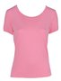Blusa Baby Look Manga Curta Feminina Adulto V0013 Vila Flor Rosa