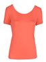 Blusa Baby Look Manga Curta Feminina Adulto V0013 Vila Flor Coral