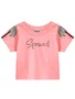Blusa Cropped Feminina Infantil Com Strass 4/8  6000284 Nanai Rosa