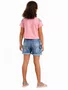 Blusa Cropped Feminina Juvenil Com Strass 10/16  6000284 Nanai Rosa