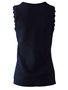Blusa Em Malha Crochê Feminina Adulto Sem Manga 1.703402 Lecimar Preto