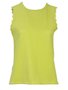 Blusa Em Malha Crochê Feminina Adulto Sem Manga 1.703402 Lecimar Verde