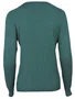 Blusa Feminina Adulto Manga Longa Linha Detalhe Strass e Pérola C&V Collection 1655 Verde