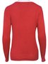 Blusa Feminina Adulto Manga Longa Linha Lisa Com Botão C&V Collection 1662 Vermelho