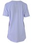 Blusa Manga Curta Feminina Adulta Plus Size Com Estampa Olhos 8857 Paty Gloss Branco